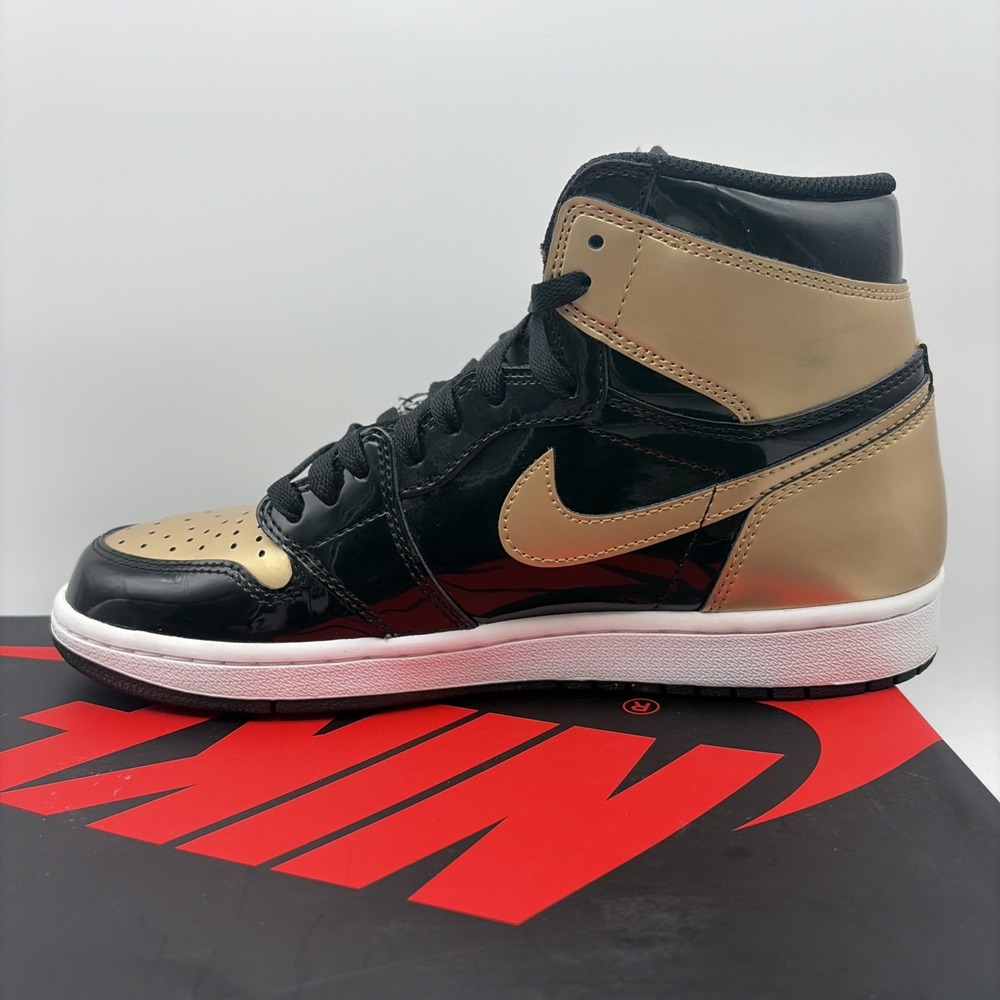 Size 9 - Air Jordan 1 Retro OG NRG High Gold Toe (861428-007) - Picture 8 of 10
